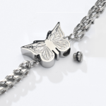 Asarmband Vlinder Zilverkleurig Edelstaal