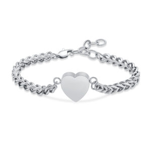 Asarmband Zilverkleurig Hart Graveerbaar
