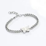 Asarmband Zilverkleurige Vlinder Edelstaal