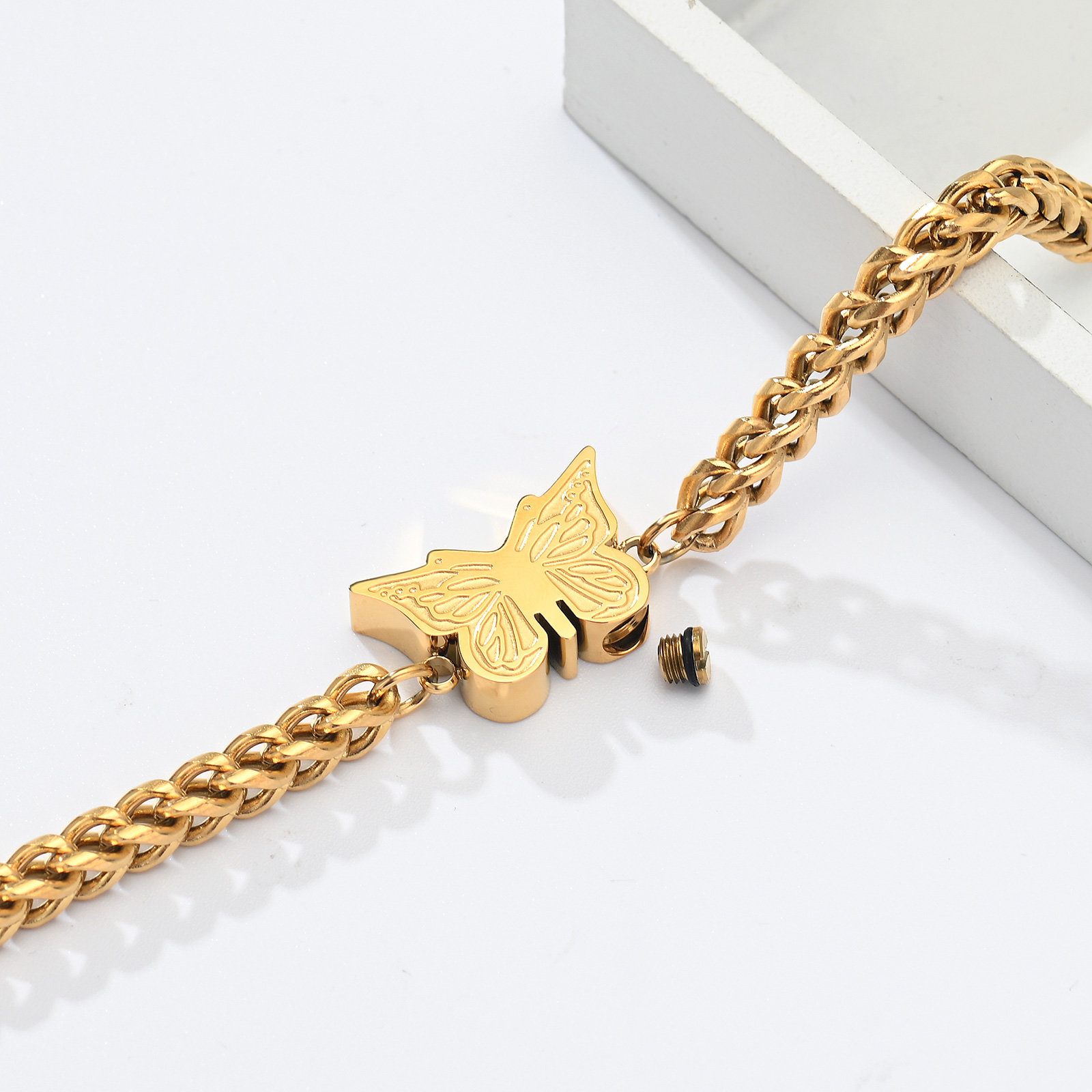 Asarmbanden, Asarmband, Goud Vergulde Vlinder Asarmband