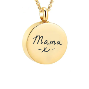 Ronde Graveer Hanger Goud Verguld
