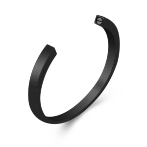 Asarmband Gebroken Cirkel Zwartkleurig