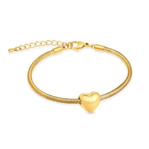 Goudvergulde Hartje Bedel Inclusief Armband