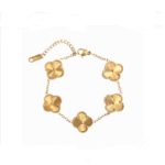 Klavertjes As Armband Goudverguld