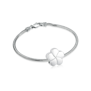 Zilverkleurige Bloem Bedel Design